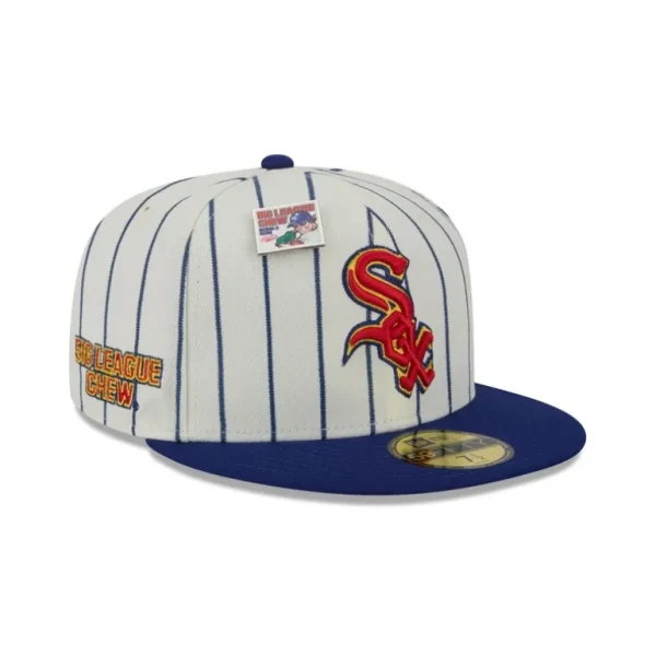 Store Big League Chew X Chicago White Sox Pinstripe 59FIFTY Fitted Hat - KTGCaps - Baseball caps for various teams, purchased online at a discount