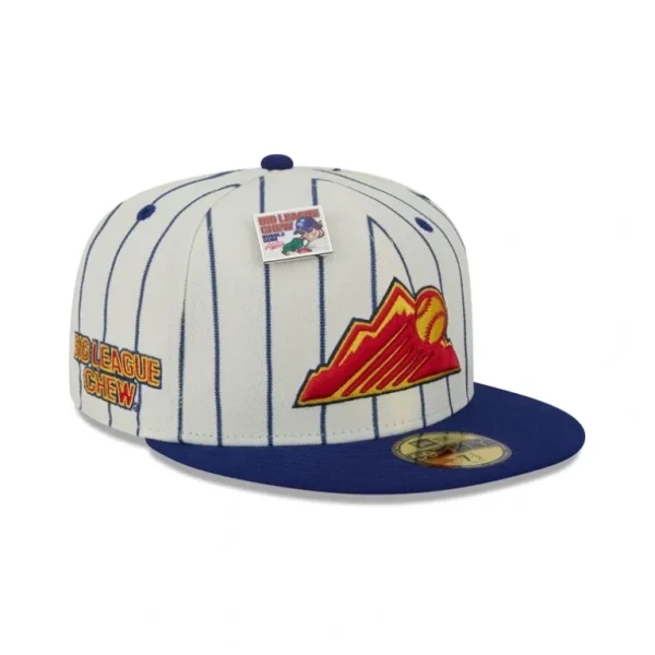 Best Big League Chew X Colorado Rockies Pinstripe 59FIFTY Fitted Hat - KTGCaps - Baseball caps for various teams, purchased online at a discount