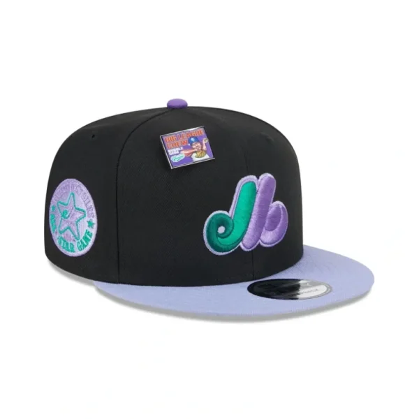 Store Big League Chew X Montreal Expos Grape 9FIFTY Snapback Hat - KTGCaps - Baseball caps for various teams, purchased online at a discount