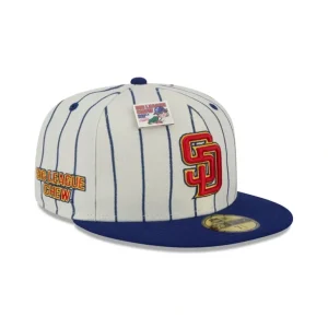 Shop Big League Chew X San Diego Padres Pinstripe 59FIFTY Fitted Hat - KTGCaps - Baseball caps for various teams, purchased online at a discount