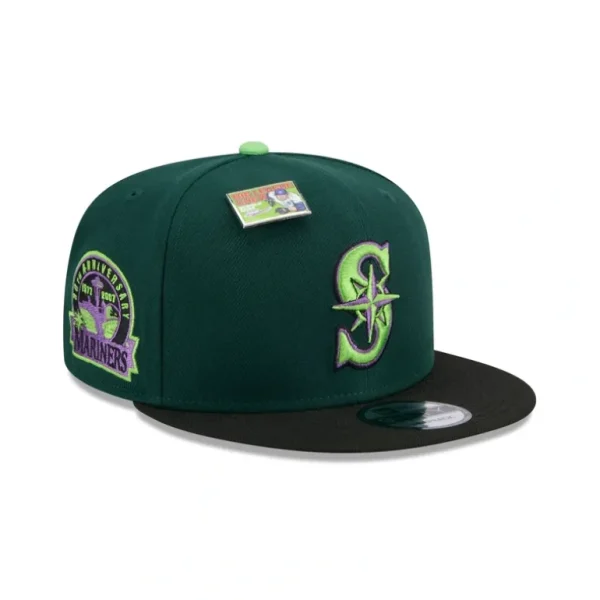 Best Sale Big League Chew X Seattle Mariners Sour Apple 9FIFTY Snapback Hat - KTGCaps - Baseball caps for various teams, purchased online at a discount