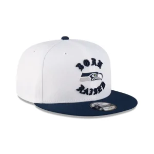 Sale Born x Raised Seattle Seahawks White 9FIFTY Snapback - KTGCaps - Baseball caps for various teams, purchased online at a discount