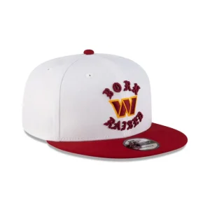 Outlet Born x Raised Washington Commanders White 9FIFTY Snapback - KTGCaps - Baseball caps for various teams, purchased online at a discount