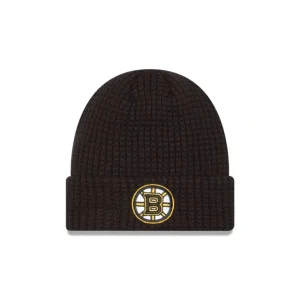 Outlet Boston Bruins Waffle Knit Beanie - KTGCaps - Baseball caps for various teams, purchased online at a discount