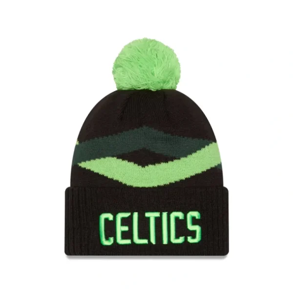 Outlet Boston Celtics 2024 City Edition Pom Knit Hat - KTGCaps - Baseball caps for various teams, purchased online at a discount