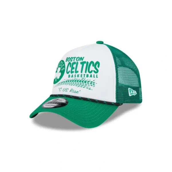 Store Boston Celtics 2024 Rally Drive White 9FORTY AFrame Trucker Hat - KTGCaps - Baseball caps for various teams, purchased online at a discount