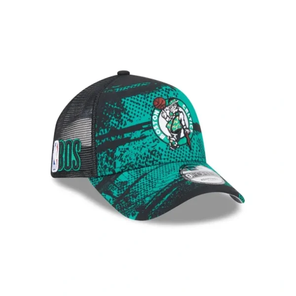 New Boston Celtics 2024 TipOff 9FORTY AFrame Trucker Hat - KTGCaps - Baseball caps for various teams, purchased online at a discount