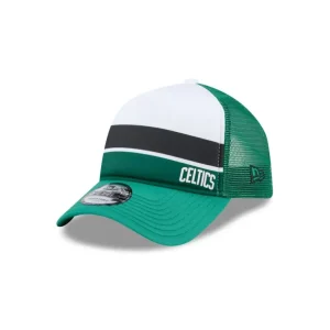 Best Boston Celtics Color Block 9FORTY AFrame Trucker Snapback Hat - KTGCaps - Baseball caps for various teams, purchased online at a discount