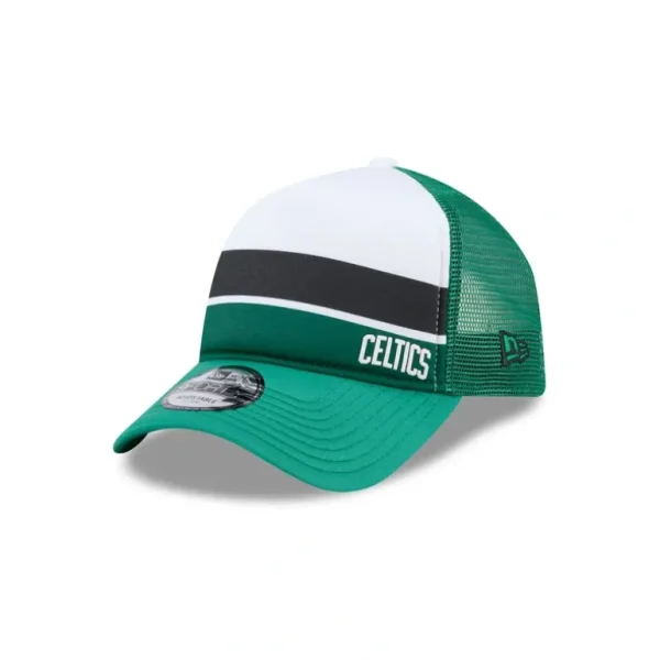 Best Boston Celtics Color Block 9FORTY AFrame Trucker Snapback Hat - KTGCaps - Baseball caps for various teams, purchased online at a discount