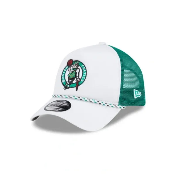Shop Boston Celtics Court Sport 9FORTY AFrame Trucker Hat - KTGCaps - Baseball caps for various teams, purchased online at a discount