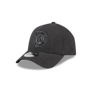 Outlet Boston Celtics Logo Essentials Black 9FORTY AFrame Snapback Hat - KTGCaps - Baseball caps for various teams, purchased online at a discount