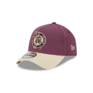 Shop Boston Celtics Moleskin Crown Maroon 9FORTY AFrame Snapback Hat - KTGCaps - Baseball caps for various teams, purchased online at a discount