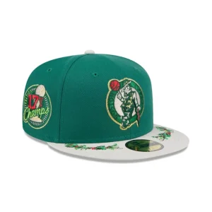 Store Boston Celtics Novelty Holly 59FIFTY Fitted Hat - KTGCaps - Baseball caps for various teams, purchased online at a discount