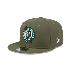 Shop Boston Celtics Olive 9FIFTY Snapback Hat - KTGCaps - Baseball caps for various teams, purchased online at a discount