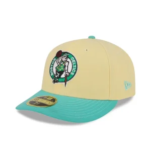 Outlet Boston Celtics Soft Yellow Low Profile 59FIFTY Fitted Hat - KTGCaps - Baseball caps for various teams, purchased online at a discount