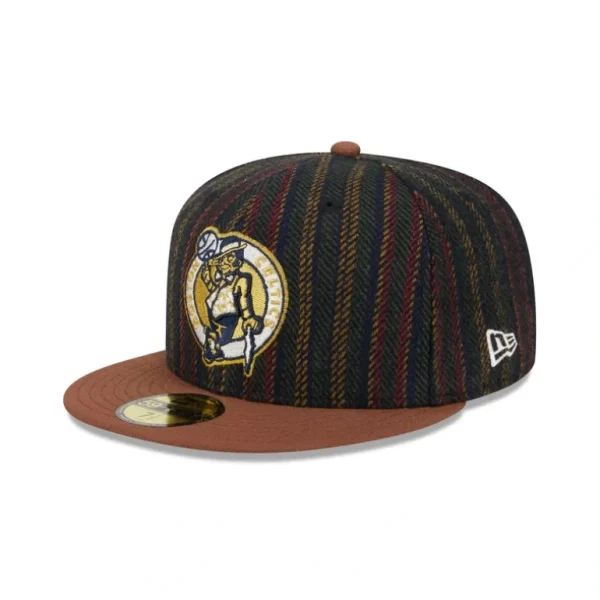 Online Boston Celtics Vintage Herringbone 59FIFTY Fitted Hat - KTGCaps - Baseball caps for various teams, purchased online at a discount