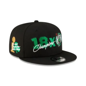 Outlet Boston Celtics 18x Champs 9FIFTY Snapback Hat - KTGCaps - Baseball caps for various teams, purchased online at a discount