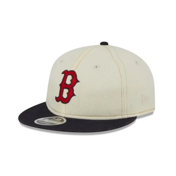 Best Boston Red Sox Chrome Denim Retro Crown 9FIFTY Adjustable Hat - KTGCaps - Baseball caps for various teams, purchased online at a discount