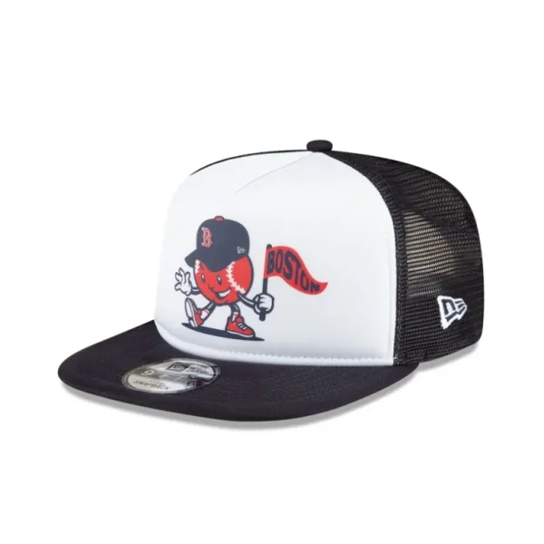 Store Boston Red Sox Court Sport 9FIFTY AFrame Trucker Hat - KTGCaps - Baseball caps for various teams, purchased online at a discount
