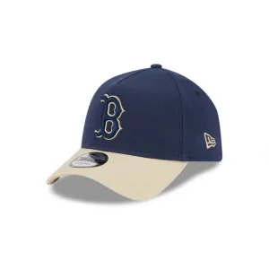 Best Sale Boston Red Sox Moleskin Crown Navy 9FORTY AFrame Snapback Hat - KTGCaps - Baseball caps for various teams, purchased online at a discount