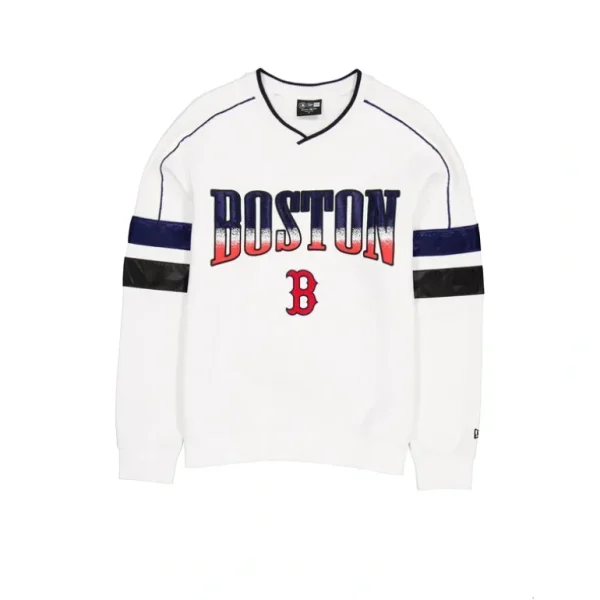 Best Sale Boston Red Sox Sport Classics White Crewneck - KTGCaps - Baseball caps for various teams, purchased online at a discount