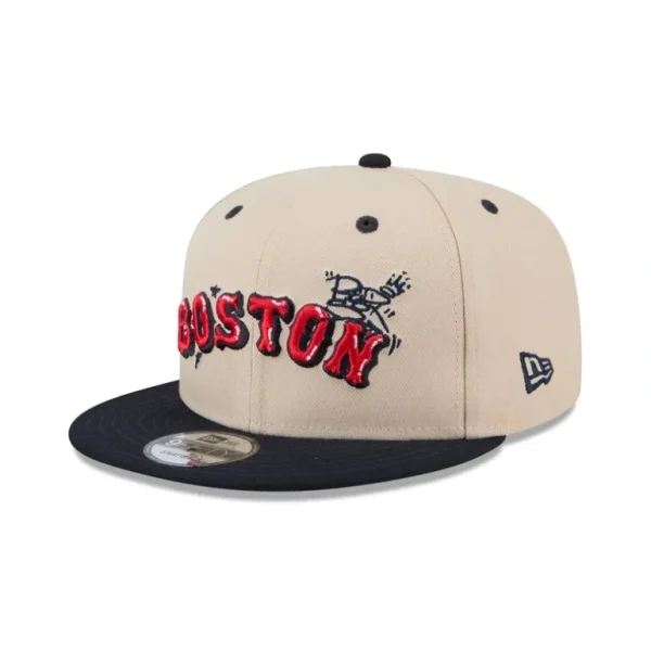 Best Sale Boston Red Sox Team Art 9FIFTY Snapback Hat - KTGCaps - Baseball caps for various teams, purchased online at a discount