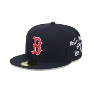 New Boston Red Sox Team Verbiage 59FIFTY Fitted Hat - KTGCaps - Baseball caps for various teams, purchased online at a discount