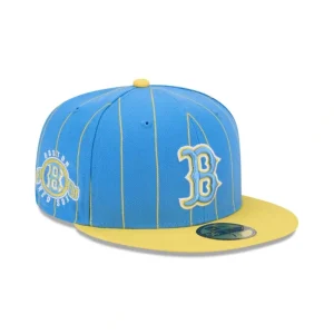 Best Sale Boston Red Sox Throwback Pinstripe 59FIFTY Fitted Hat - KTGCaps - Baseball caps for various teams, purchased online at a discount