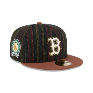 Best Boston Red Sox Vintage Herringbone 59FIFTY Fitted Hat - KTGCaps - Baseball caps for various teams, purchased online at a discount