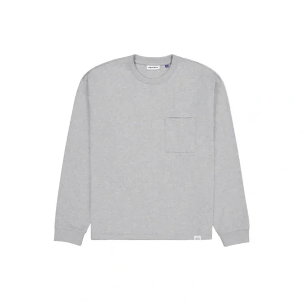 Best Sale Brand New Era Aurora Heather Gray Long Sleeve Pocket TShirt - KTGCaps - Baseball caps for various teams, purchased online at a discount