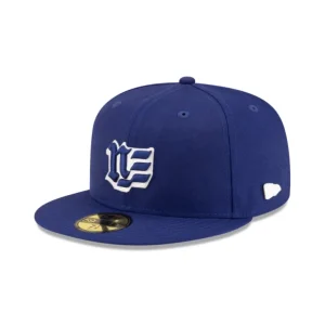 New Brand New Era Blackletter Dark Royal 59FIFTY Fitted Hat - KTGCaps - Baseball caps for various teams, purchased online at a discount