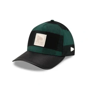 New Brand New Era Lumber Plaid Kelly Green 9FORTY AFrame Adjustable Hat - KTGCaps - Baseball caps for various teams, purchased online at a discount