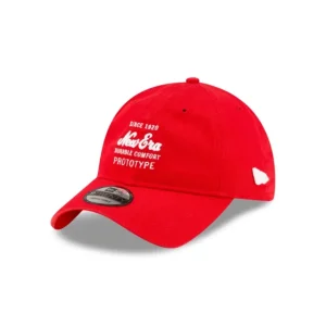 Shop Brand New Era Prototype Front Door Red 9TWENTY Adjustable Hat - KTGCaps - Baseball caps for various teams, purchased online at a discount