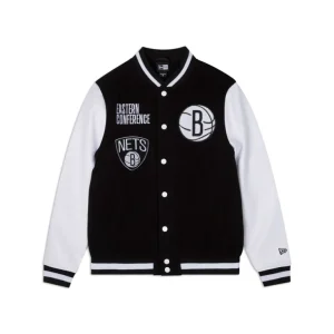 Shop Brooklyn Nets Black Varsity Jacket - KTGCaps - Baseball caps for various teams, purchased online at a discount