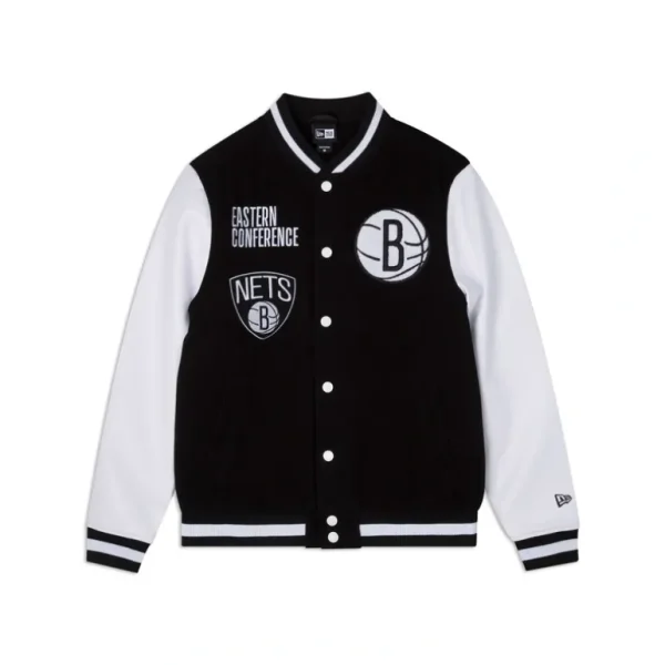 Shop Brooklyn Nets Black Varsity Jacket - KTGCaps - Baseball caps for various teams, purchased online at a discount