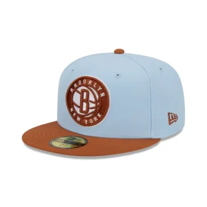 Sale Brooklyn Nets Color Pack Glacial Blue 59FIFTY Fitted Hat - KTGCaps - Baseball caps for various teams, purchased online at a discount