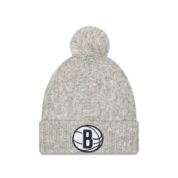 Store Brooklyn Nets Shimmer Pom Knit Hat - KTGCaps - Baseball caps for various teams, purchased online at a discount