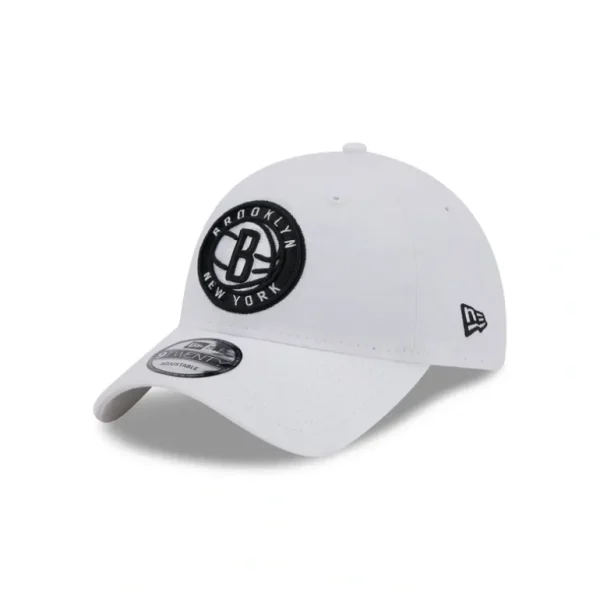 Outlet Brooklyn Nets White 9TWENTY Adjustable Hat - KTGCaps - Baseball caps for various teams, purchased online at a discount