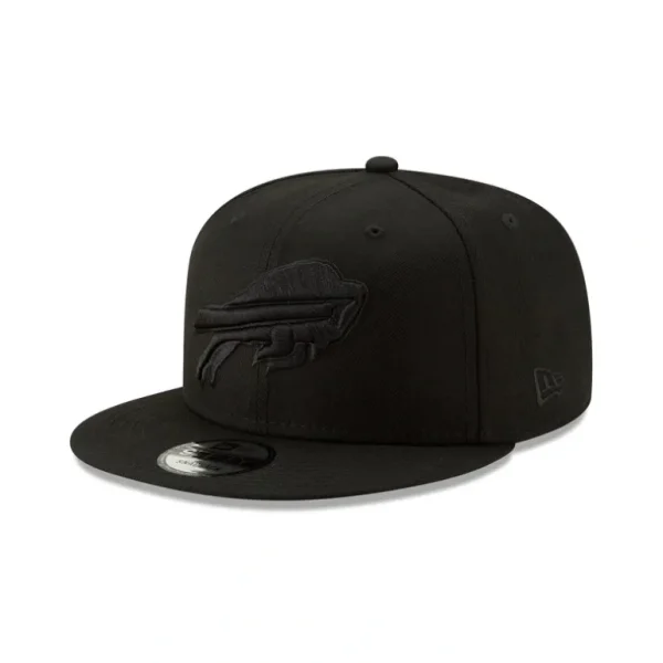Shop Buffalo Bills Basic Black on Black 9FIFTY Snapback Hat - KTGCaps - Baseball caps for various teams, purchased online at a discount