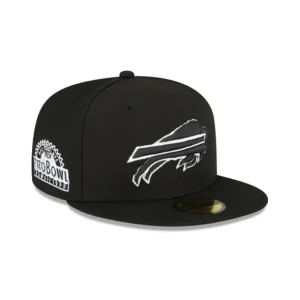 Best Buffalo Bills Sidepatch Black 59FIFTY Fitted Hat - KTGCaps - Baseball caps for various teams, purchased online at a discount