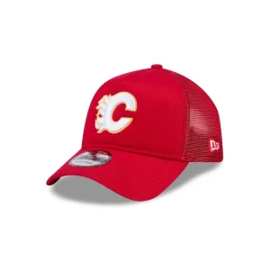 Best Calgary Flames 9FORTY AFrame Trucker Hat - KTGCaps - Baseball caps for various teams, purchased online at a discount