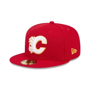 Outlet Calgary Flames Team 59FIFTY Fitted Hat - KTGCaps - Baseball caps for various teams, purchased online at a discount