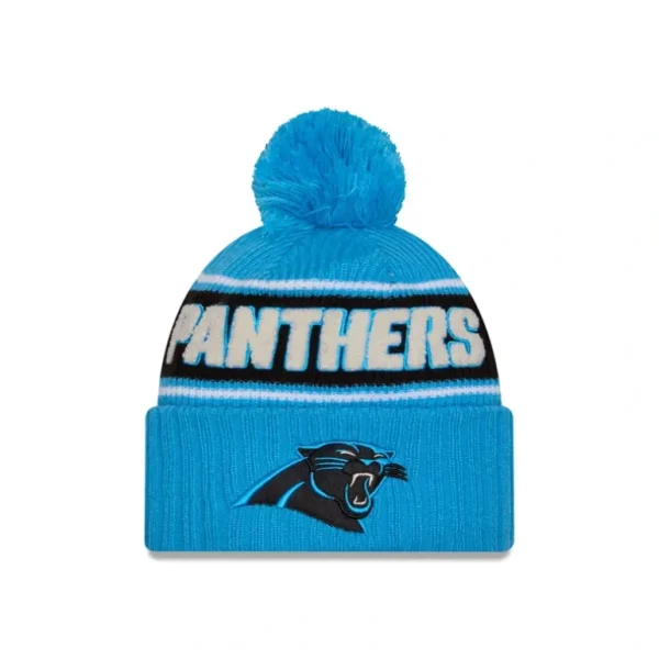 Store Carolina Panthers 2024 Cold Weather Sport Pom Knit Hat - KTGCaps - Baseball caps for various teams, purchased online at a discount