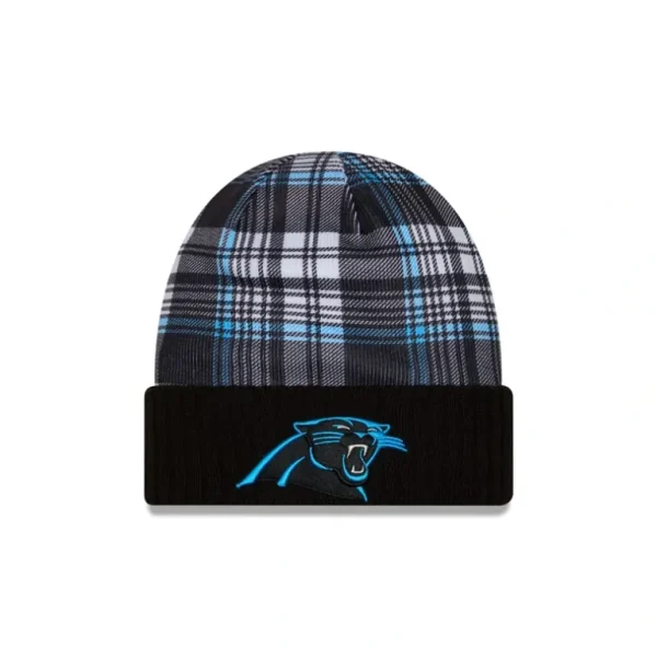 Best Sale Carolina Panthers 2024 Cold Weather Statement Knit Beanie - KTGCaps - Baseball caps for various teams, purchased online at a discount
