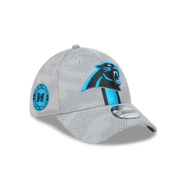 Store Carolina Panthers 2024 Sideline Gray 39THIRTY Stretch Fit Hat - KTGCaps - Baseball caps for various teams, purchased online at a discount