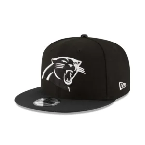 Outlet Carolina Panthers Black and White 9FIFTY Snapback Hat - KTGCaps - Baseball caps for various teams, purchased online at a discount