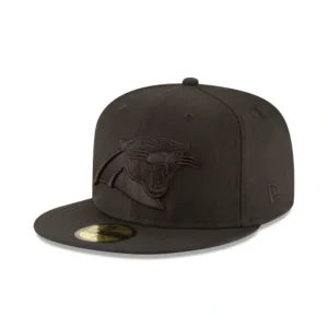 Best Sale Carolina Panthers Black On Black 59FIFTY Fitted Hat - KTGCaps - Baseball caps for various teams, purchased online at a discount