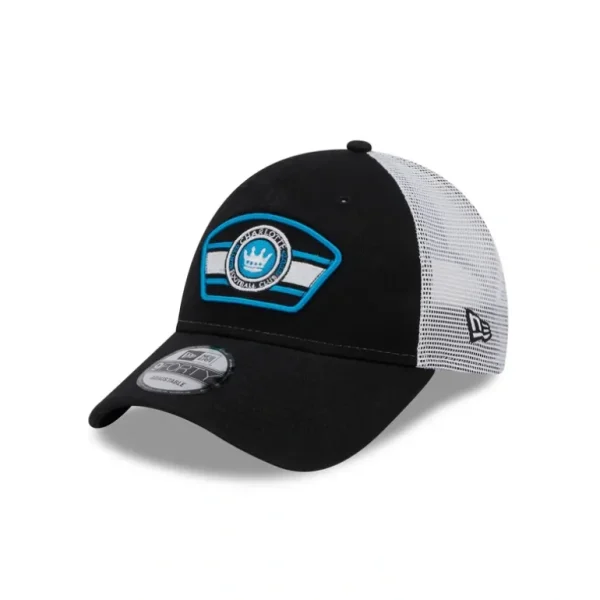 Shop Charlotte FC Black 9FORTY Trucker Hat - KTGCaps - Baseball caps for various teams, purchased online at a discount