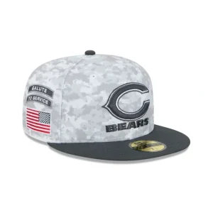 Sale Chicago Bears 2024 Salute to Service 59FIFTY Fitted - KTGCaps - Baseball caps for various teams, purchased online at a discount