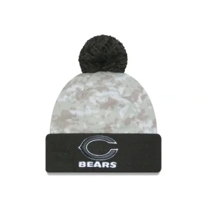 Sale Chicago Bears 2024 Salute to Service Pom Knit Hat - KTGCaps - Baseball caps for various teams, purchased online at a discount